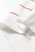 Half Zip V Neck Drop Shoulder Stripe Long Sleeve Top